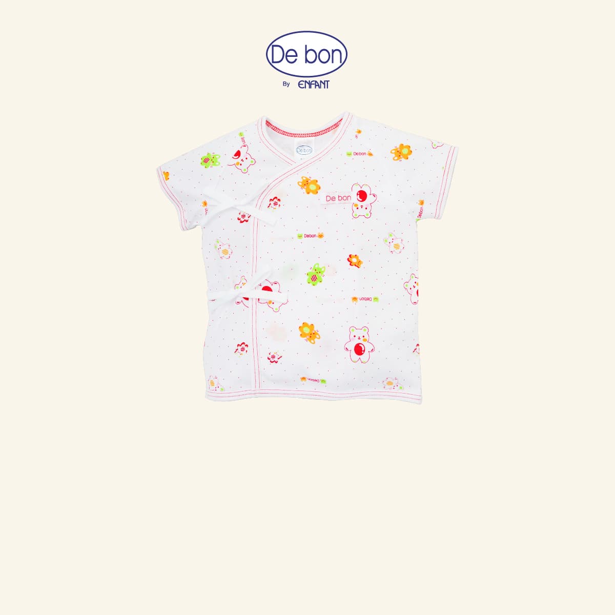 ภาพโปรโมต De bon By Enfant เสื้อป้ายแขนสั้น Bearry and the Rabbit สีชมพู จาก Lazada Affiliate