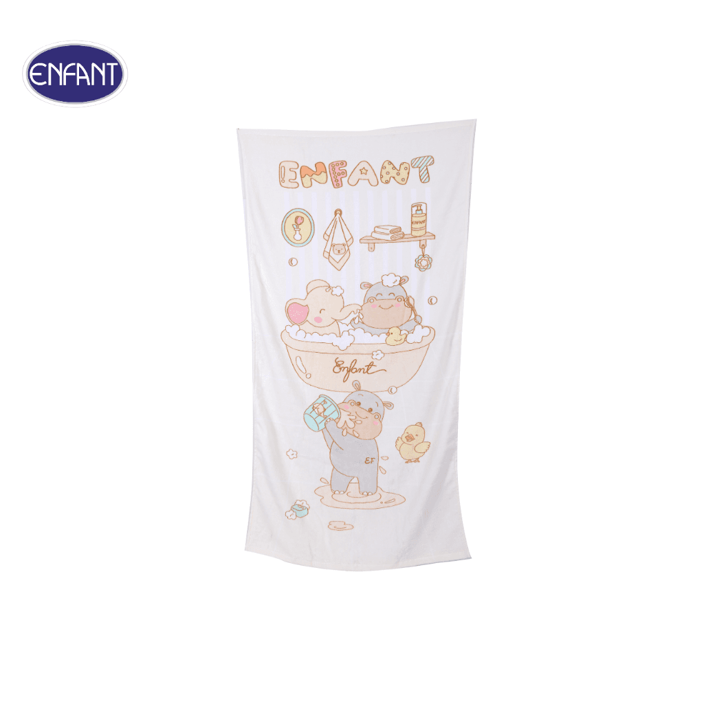 ภาพโปรโมต Enfant ผ้าเช็ดตัวลายฮิปโป สีครีม จาก Lazada Affiliate