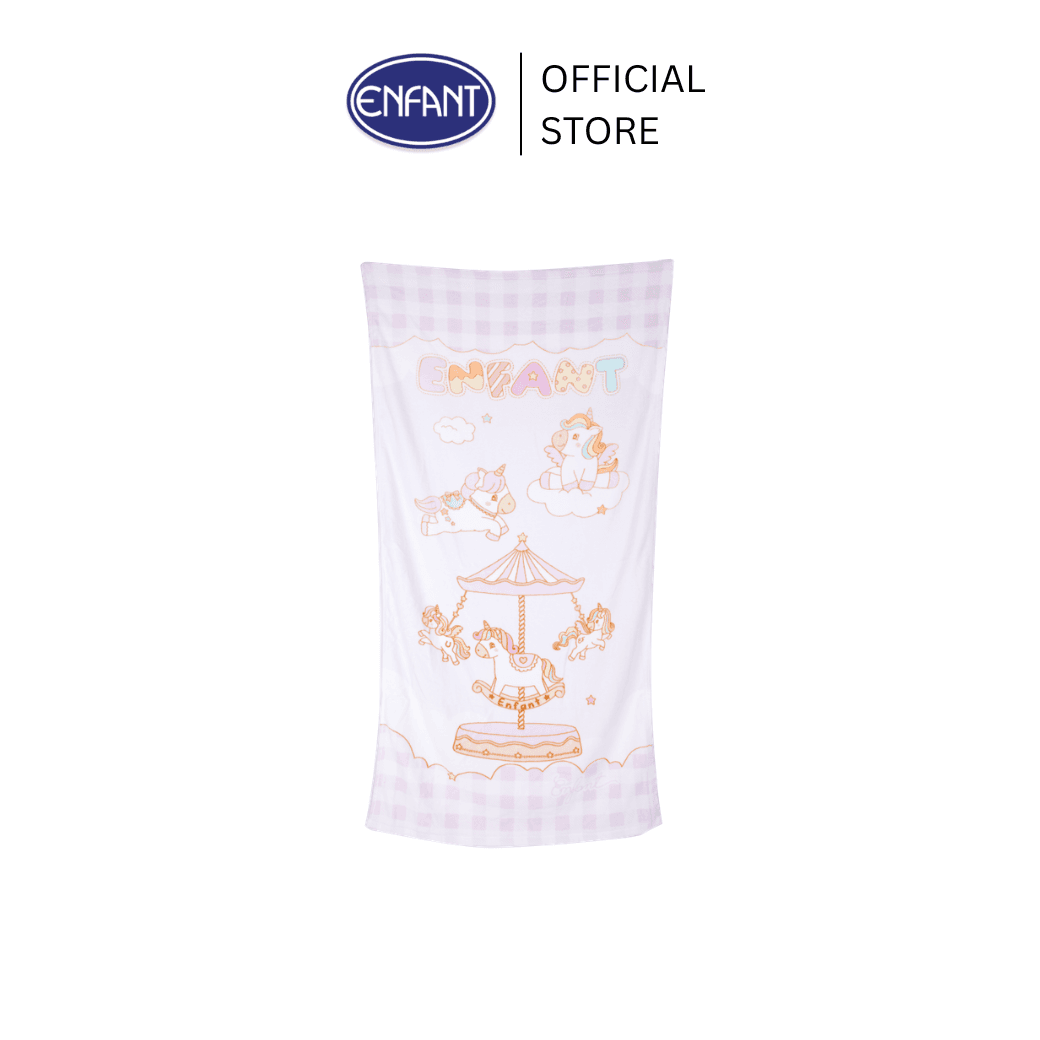 ภาพโปรโมต Enfant ผ้าเช็ดตัวลายยูนิคอร์น สีม่วง จาก Lazada Affiliate